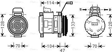 Ava Quality Cooling MEAK189 - Компрессор кондиционера autospares.lv