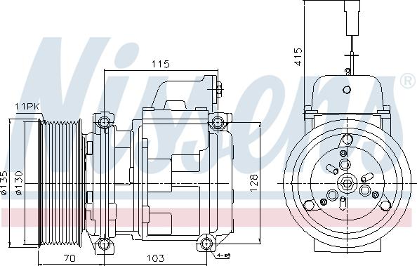 Ava Quality Cooling MEAK356 - Компрессор кондиционера autospares.lv