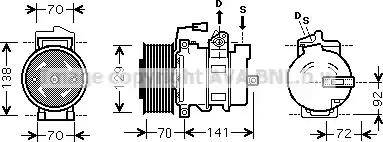 Ava Quality Cooling MEK250 - Компрессор кондиционера autospares.lv