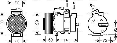 Ava Quality Cooling MEAK239 - Компрессор кондиционера autospares.lv