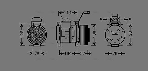 Ava Quality Cooling ME K190 - Компрессор кондиционера autospares.lv