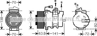 Ava Quality Cooling MEK239 - Компрессор кондиционера autospares.lv