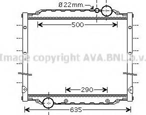 Ava Quality Cooling MNA2045 - Радиатор, охлаждение двигателя autospares.lv