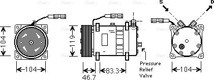 Ava Quality Cooling MNAK048 - Компрессор кондиционера autospares.lv