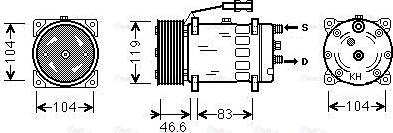 Ava Quality Cooling MNAK061 - Компрессор кондиционера autospares.lv