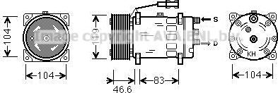 Ava Quality Cooling MNK061 - Компрессор кондиционера autospares.lv