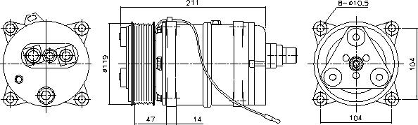 Ava Quality Cooling MNK164 - Компрессор кондиционера autospares.lv