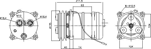 Ava Quality Cooling MNK163 - Компрессор кондиционера autospares.lv