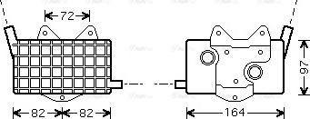 Ava Quality Cooling MS 3294 - Масляный радиатор, двигательное масло autospares.lv