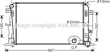 Ava Quality Cooling MSA2446 - Радиатор, охлаждение двигателя autospares.lv