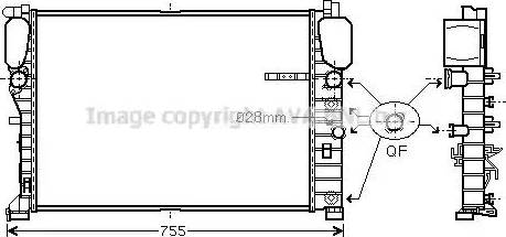 Ava Quality Cooling MS 2459 - Радиатор, охлаждение двигателя autospares.lv