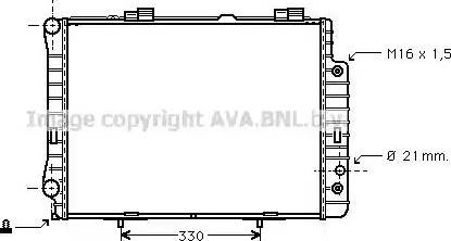 Ava Quality Cooling MS 2190 - Радиатор, охлаждение двигателя autospares.lv