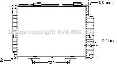 Ava Quality Cooling MS 2191 - Радиатор, охлаждение двигателя autospares.lv