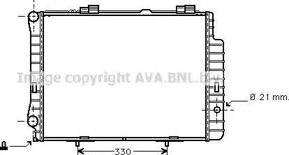 Ava Quality Cooling MS 2192 - Радиатор, охлаждение двигателя autospares.lv