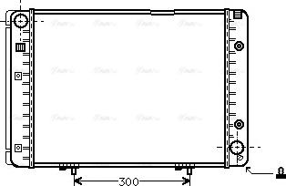 Ava Quality Cooling MS 2100 - Радиатор, охлаждение двигателя autospares.lv