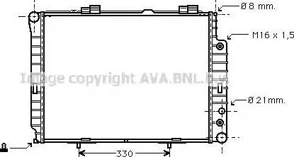 Ava Quality Cooling MS 2189 - Радиатор, охлаждение двигателя autospares.lv