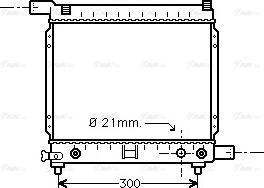 Ava Quality Cooling MS 2137 - Радиатор, охлаждение двигателя autospares.lv