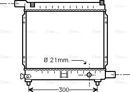 Ava Quality Cooling MS 2179 - Радиатор, охлаждение двигателя autospares.lv