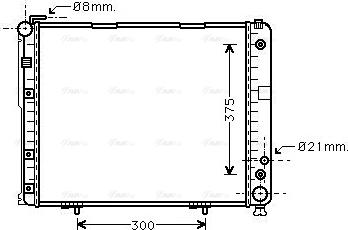 Ava Quality Cooling MS 2178 - Радиатор, охлаждение двигателя autospares.lv