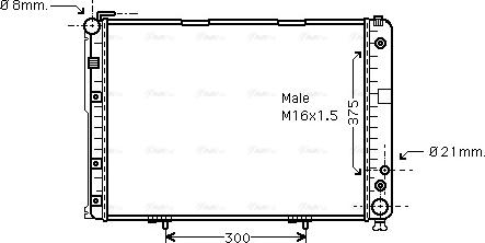 Ava Quality Cooling MS 2177 - Радиатор, охлаждение двигателя autospares.lv