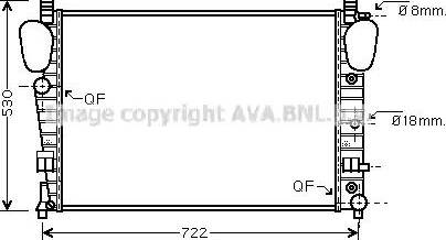 Ava Quality Cooling MS 2309 - Радиатор, охлаждение двигателя autospares.lv