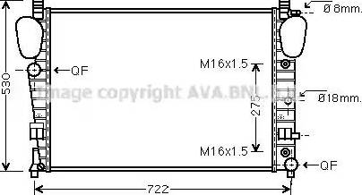 Ava Quality Cooling MS 2306 - Радиатор, охлаждение двигателя autospares.lv