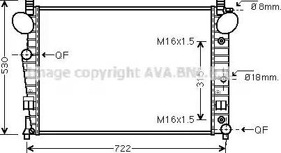 Ava Quality Cooling MS 2301 - Радиатор, охлаждение двигателя autospares.lv