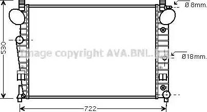 Ava Quality Cooling MS 2308 - Радиатор, охлаждение двигателя autospares.lv