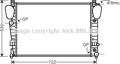 Ava Quality Cooling MS 2311 - Радиатор, охлаждение двигателя autospares.lv