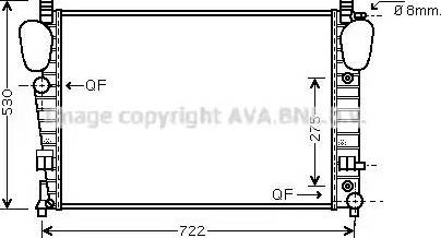 Ava Quality Cooling MS 2334 - Радиатор, охлаждение двигателя autospares.lv