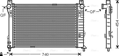 Ava Quality Cooling MS 2338 - Радиатор, охлаждение двигателя autospares.lv