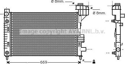 Ava Quality Cooling MS 2248 - Радиатор, охлаждение двигателя autospares.lv