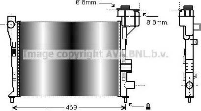 Ava Quality Cooling MS 2247 - Радиатор, охлаждение двигателя autospares.lv