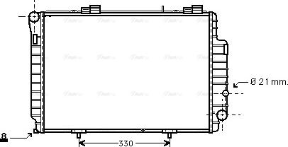 Ava Quality Cooling MS 2263 - Радиатор, охлаждение двигателя autospares.lv