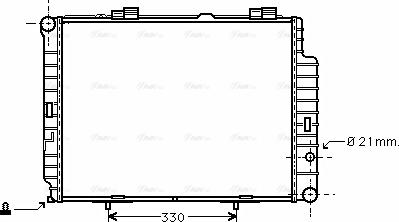 Ava Quality Cooling MS 2202 - Радиатор, охлаждение двигателя autospares.lv