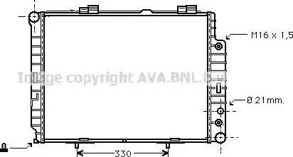 Ava Quality Cooling MS 2283 - Радиатор, охлаждение двигателя autospares.lv