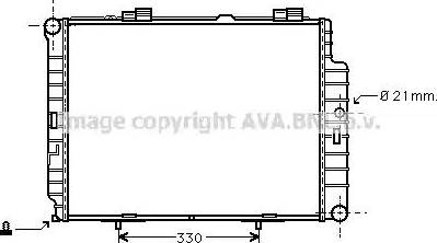 Ava Quality Cooling MS 2287 - Радиатор, охлаждение двигателя autospares.lv