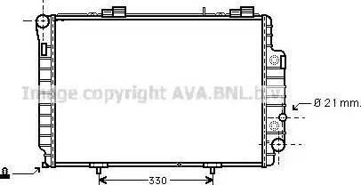 Ava Quality Cooling MS 2230 - Радиатор, охлаждение двигателя autospares.lv