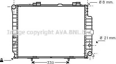 Ava Quality Cooling MS 2231 - Радиатор, охлаждение двигателя autospares.lv