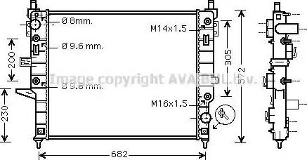 Ava Quality Cooling MS 2271 - Радиатор, охлаждение двигателя autospares.lv