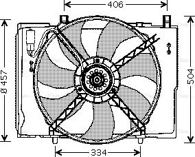 Ava Quality Cooling MS 7504 - Вентилятор, охлаждение двигателя autospares.lv