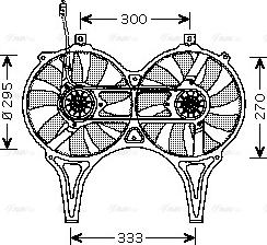 Ava Quality Cooling MS 7514 - Вентилятор, охлаждение двигателя autospares.lv