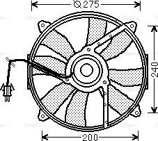 Ava Quality Cooling MS 7520 - Вентилятор, охлаждение двигателя autospares.lv