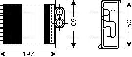 Ava Quality Cooling MSA6400 - Теплообменник, отопление салона autospares.lv