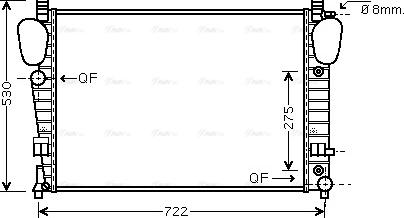 Ava Quality Cooling MSA2334 - Радиатор, охлаждение двигателя autospares.lv