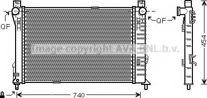 Ava Quality Cooling MSA2338 - Радиатор, охлаждение двигателя autospares.lv