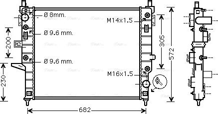 Ava Quality Cooling MSA2332 - Радиатор, охлаждение двигателя autospares.lv