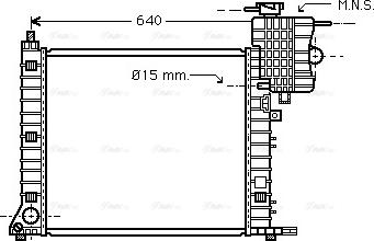 Ava Quality Cooling MSA2264 - Радиатор, охлаждение двигателя autospares.lv