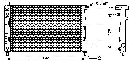 Ava Quality Cooling MSA2282 - Радиатор, охлаждение двигателя autospares.lv