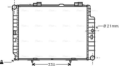 Ava Quality Cooling MSA2287 - Радиатор, охлаждение двигателя autospares.lv